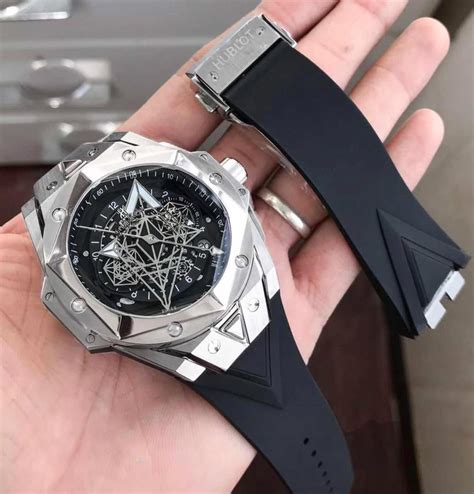 hublot watch black and silver|Hublot all black watch.